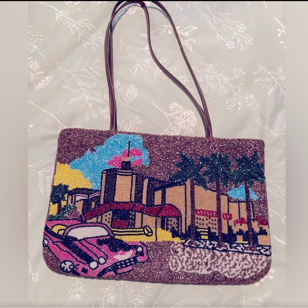 EUC Y&S Hand Beaded Handbag